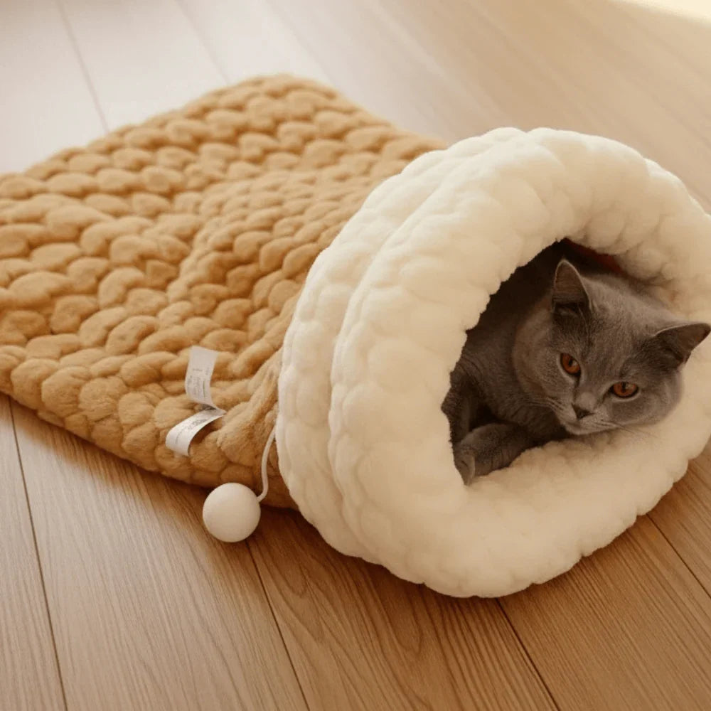 Cozy Cat Rest Nest with Enclosed Comfort and Easy Care
