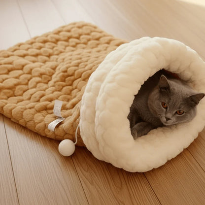 Cozy Cat Rest Nest with Enclosed Comfort and Easy Care