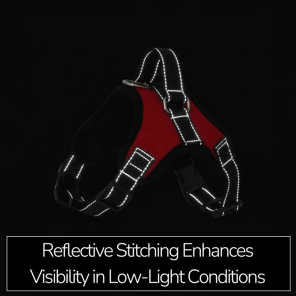 Reflective Mesh Dog Harness with Control Handle