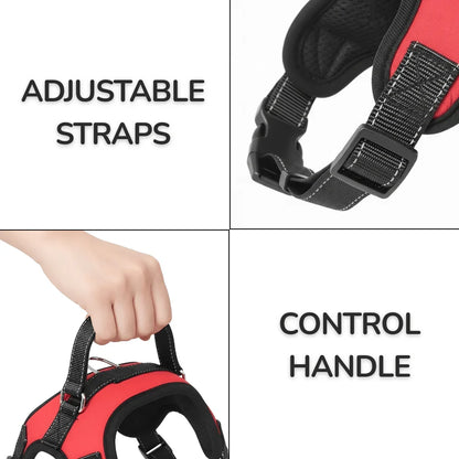Reflective Mesh Dog Harness with Control Handle