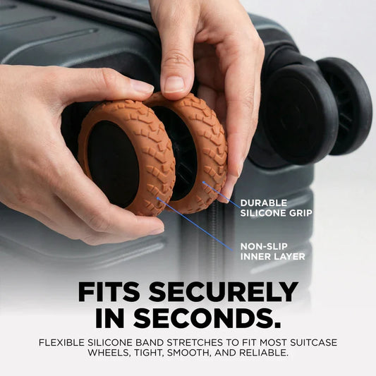 Travel Wheel Shields with Impact-Resistant Silicone, Set of 8