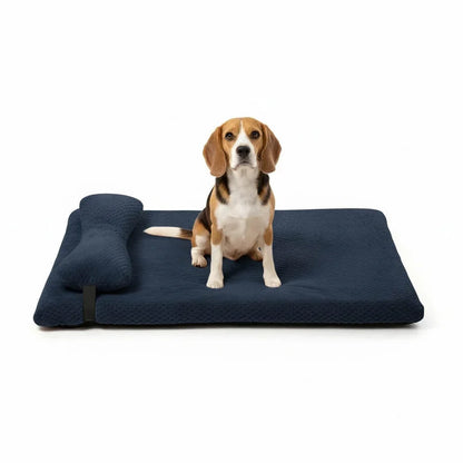 Cozy Dog Bed with Elevated Pillow and Easy-Clean Cover