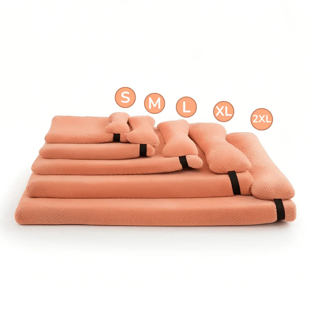 Cozy Dog Bed with Elevated Pillow and Easy-Clean Cover