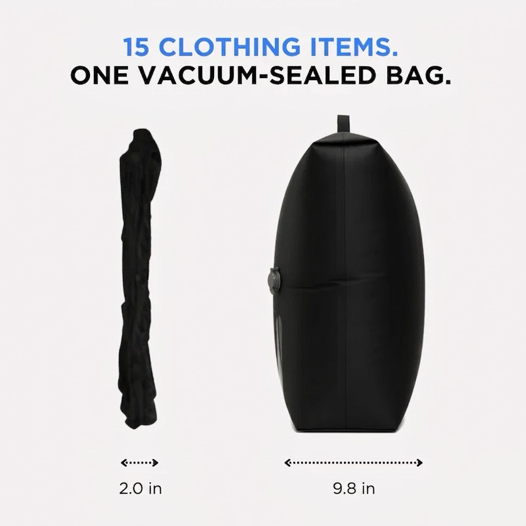 Compact Compression Storage Bags for Travel and Home, 2-Pack