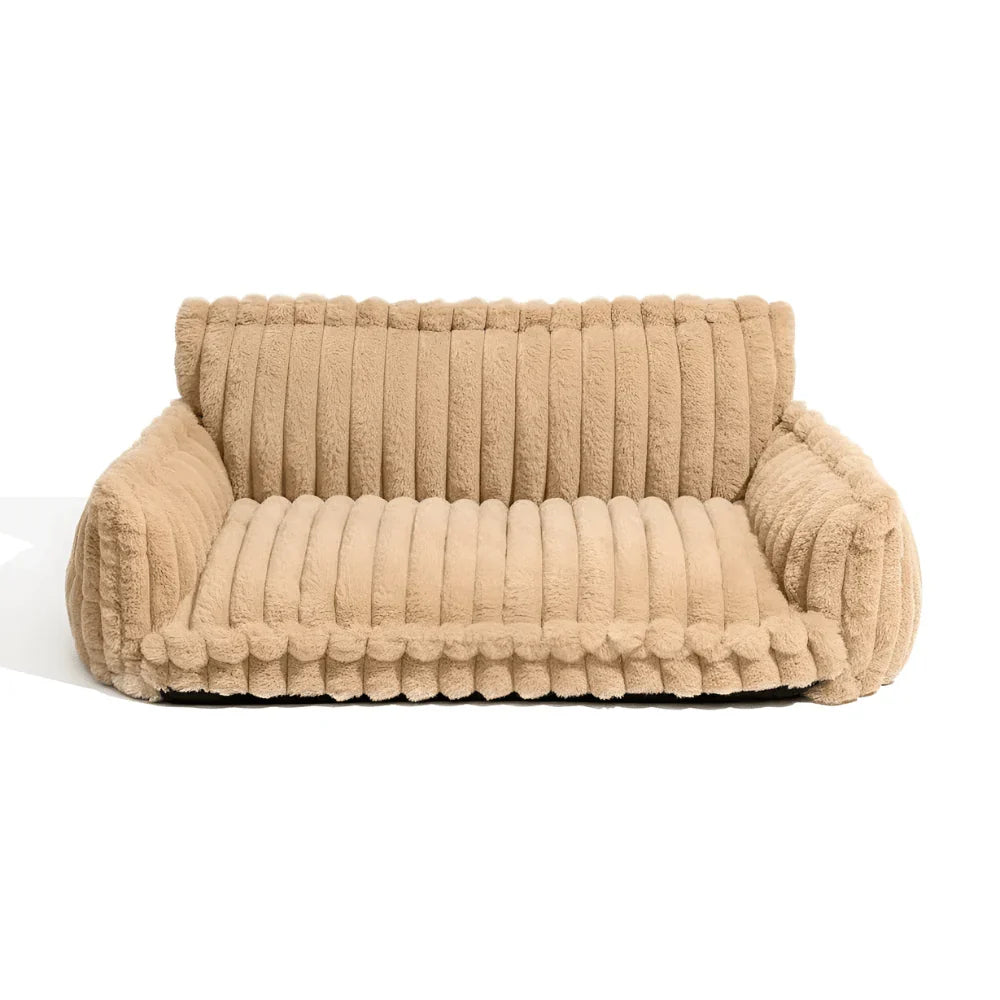Cozy Pet Lounge Bed with Plush Cover and Easy-Clean Cushion