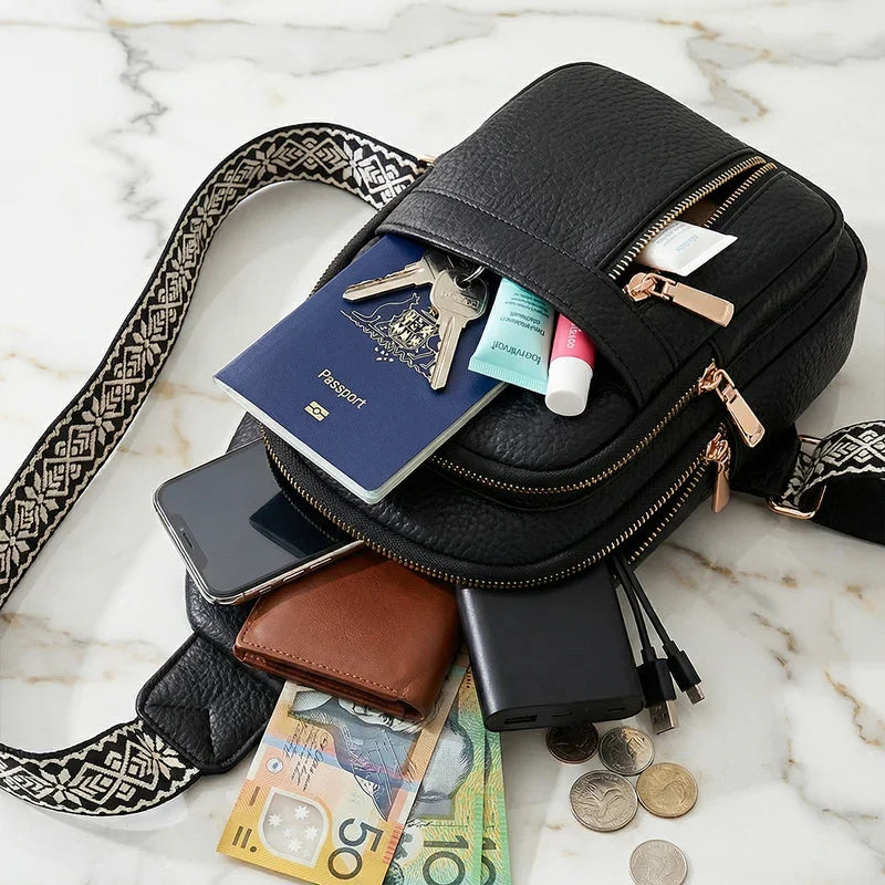 Sleek Anti-Theft Crossbody Bag with Adjustable Strap