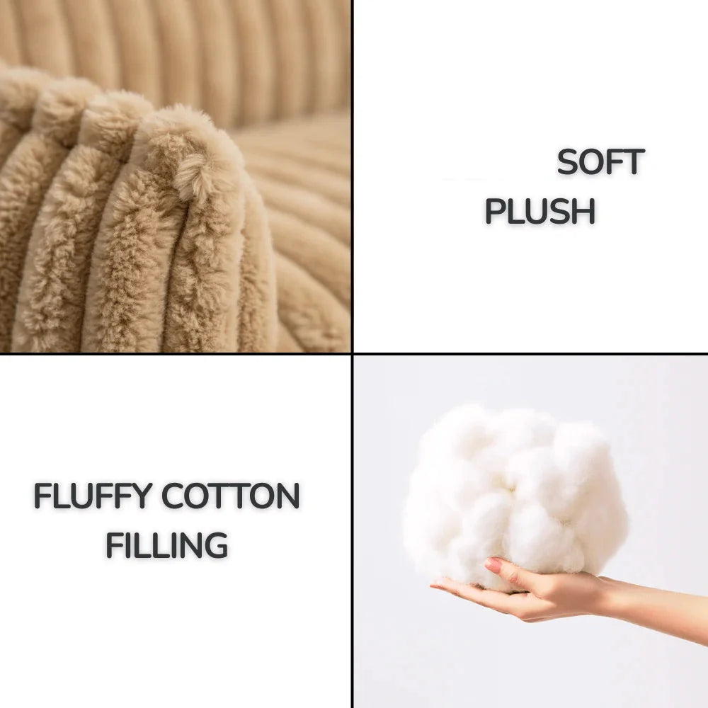Cozy Pet Lounge Bed with Plush Cover and Easy-Clean Cushion