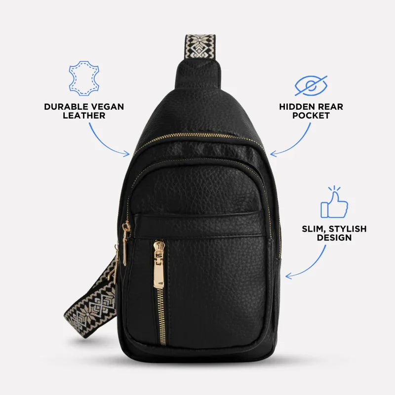 Sleek Anti-Theft Crossbody Bag with Adjustable Strap