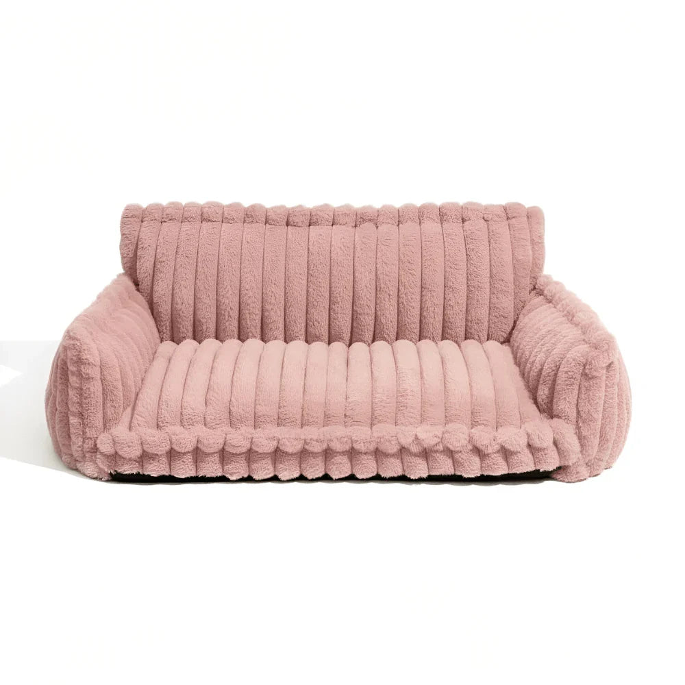 Cozy Pet Lounge Bed with Plush Cover and Easy-Clean Cushion