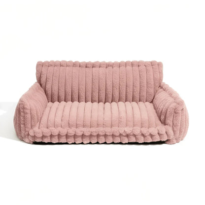 Cozy Pet Lounge Bed with Plush Cover and Easy-Clean Cushion