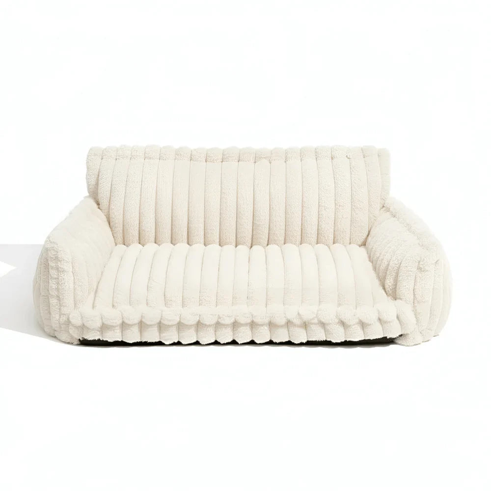 Cozy Pet Lounge Bed with Plush Cover and Easy-Clean Cushion