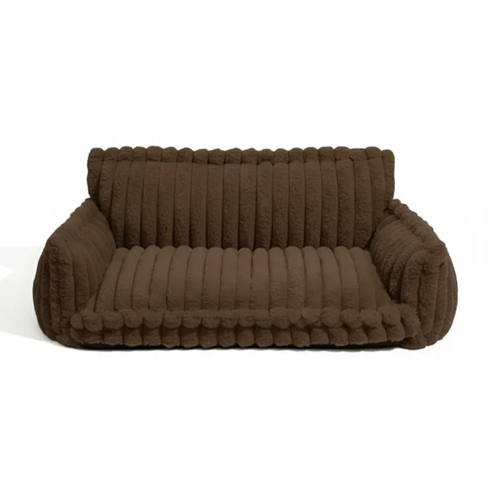 Cozy Pet Lounge Bed with Plush Cover and Easy-Clean Cushion