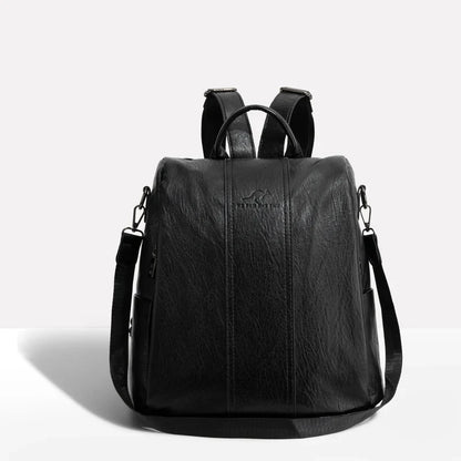 Stylish Anti-Theft Leather Backpack with Versatile Carrying Options