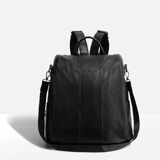 Stylish Anti-Theft Leather Backpack with Versatile Carrying Options