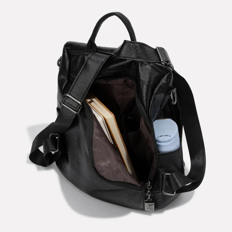 Stylish Anti-Theft Leather Backpack with Versatile Carrying Options