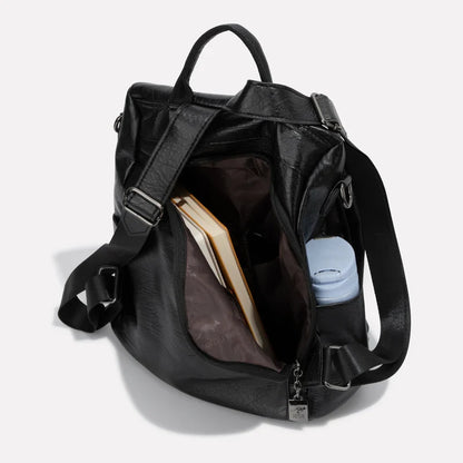 Stylish Anti-Theft Leather Backpack with Versatile Carrying Options