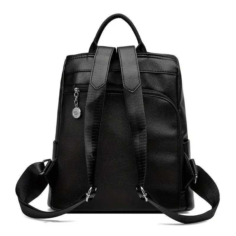 Stylish Anti-Theft Leather Backpack with Versatile Carrying Options