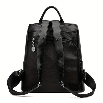 Stylish Anti-Theft Leather Backpack with Versatile Carrying Options
