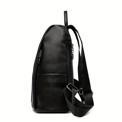 Stylish Anti-Theft Leather Backpack with Versatile Carrying Options