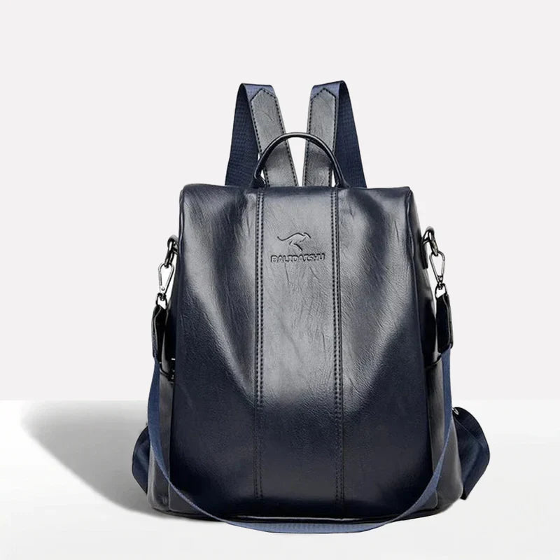 Stylish Anti-Theft Leather Backpack with Versatile Carrying Options