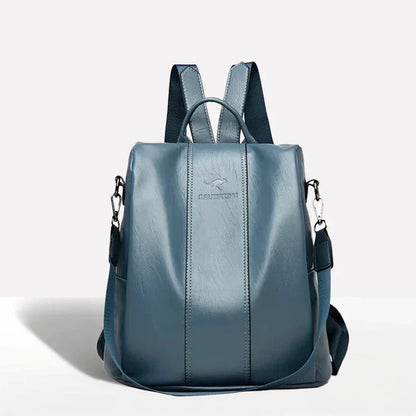 Stylish Anti-Theft Leather Backpack with Versatile Carrying Options