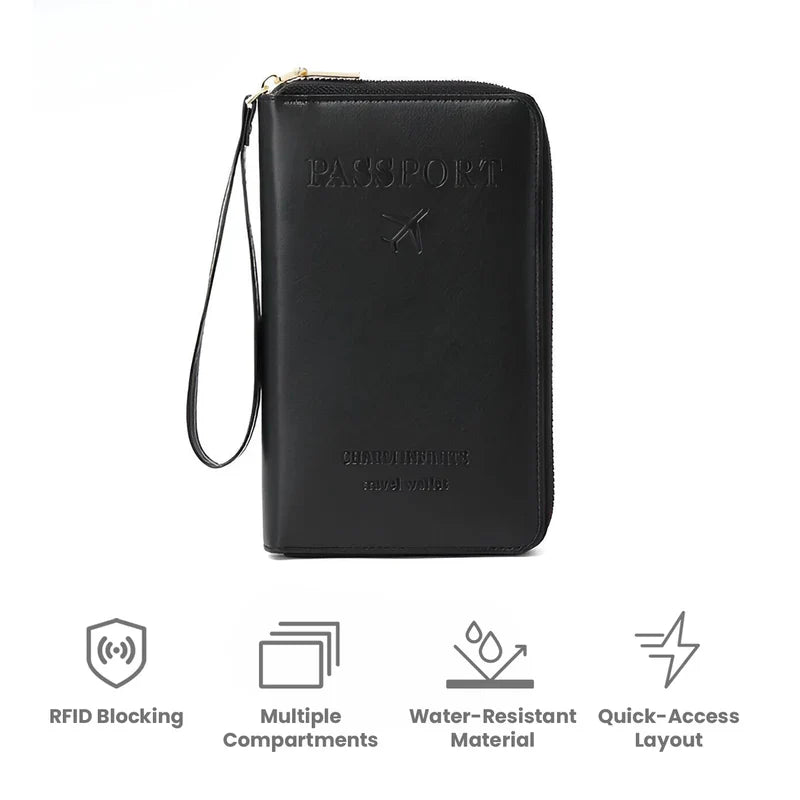 Smart Travel Document Organizer with Waterproof Design