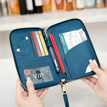 Smart Travel Document Organizer with Waterproof Design