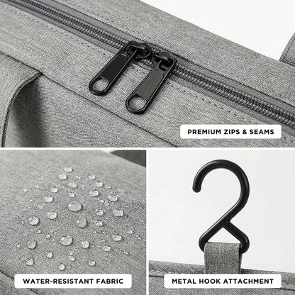 Travel-Ready Hanging Toiletry Storage Solution