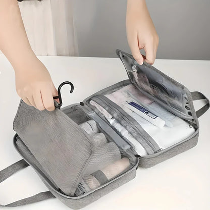 Travel-Ready Hanging Toiletry Storage Solution