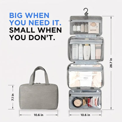 Travel-Ready Hanging Toiletry Storage Solution