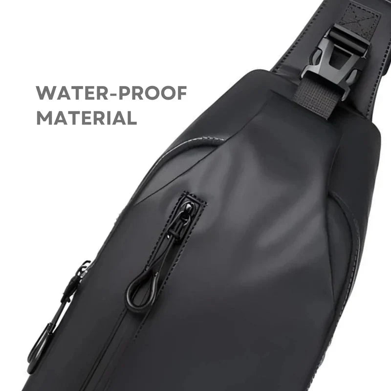 Versatile Crossbody Bag with Water-Resistant Fabric & USB Port