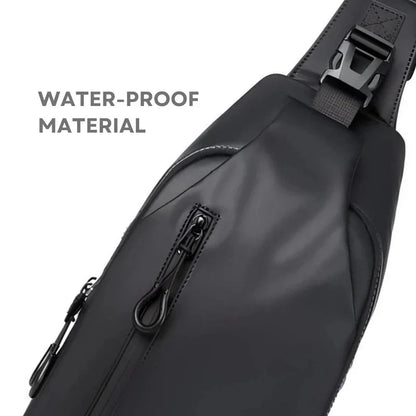 Versatile Crossbody Bag with Water-Resistant Fabric & USB Port