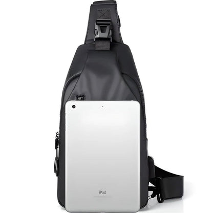 Versatile Crossbody Bag with Water-Resistant Fabric & USB Port