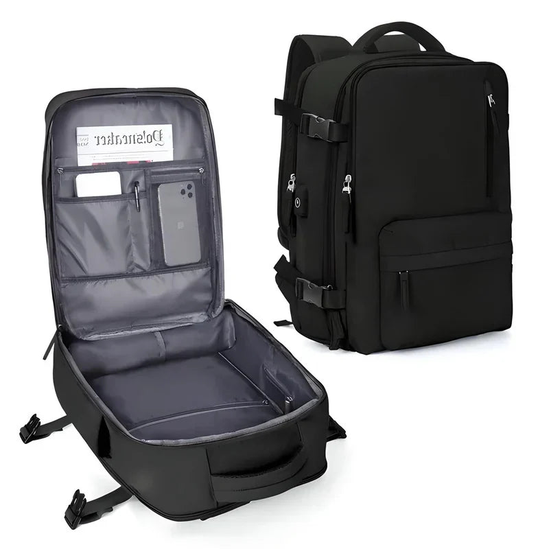 Versatile Travel Backpack with Expandable Flat Packing Design