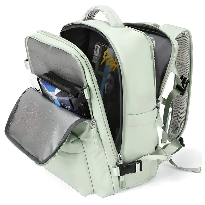 Versatile Travel Backpack with Expandable Flat Packing Design