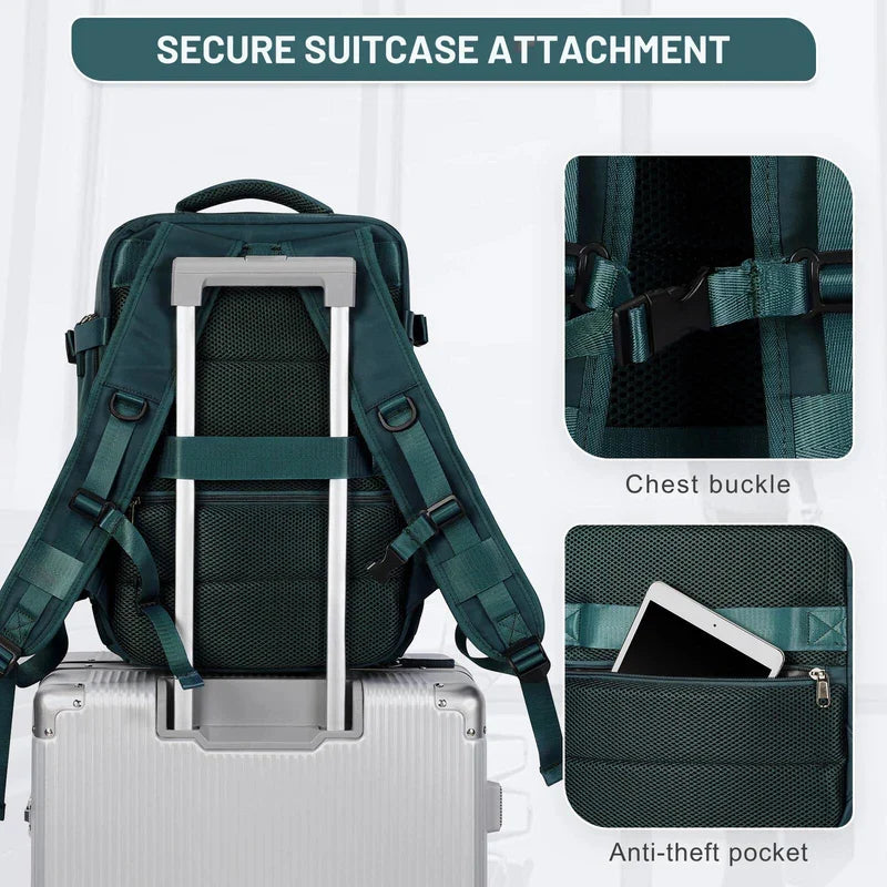 Versatile Travel Backpack with Expandable Flat Packing Design