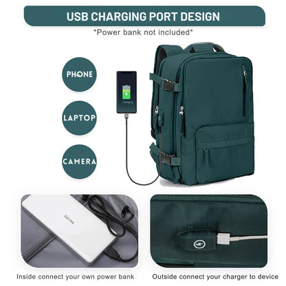 Versatile Travel Backpack with Expandable Flat Packing Design