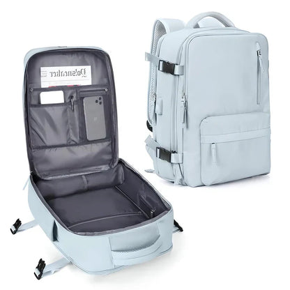 Versatile Travel Backpack with Expandable Flat Packing Design
