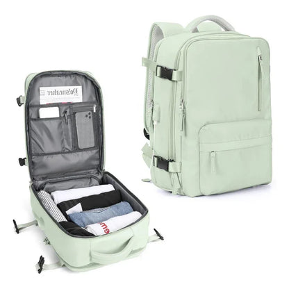 Versatile Travel Backpack with Expandable Flat Packing Design