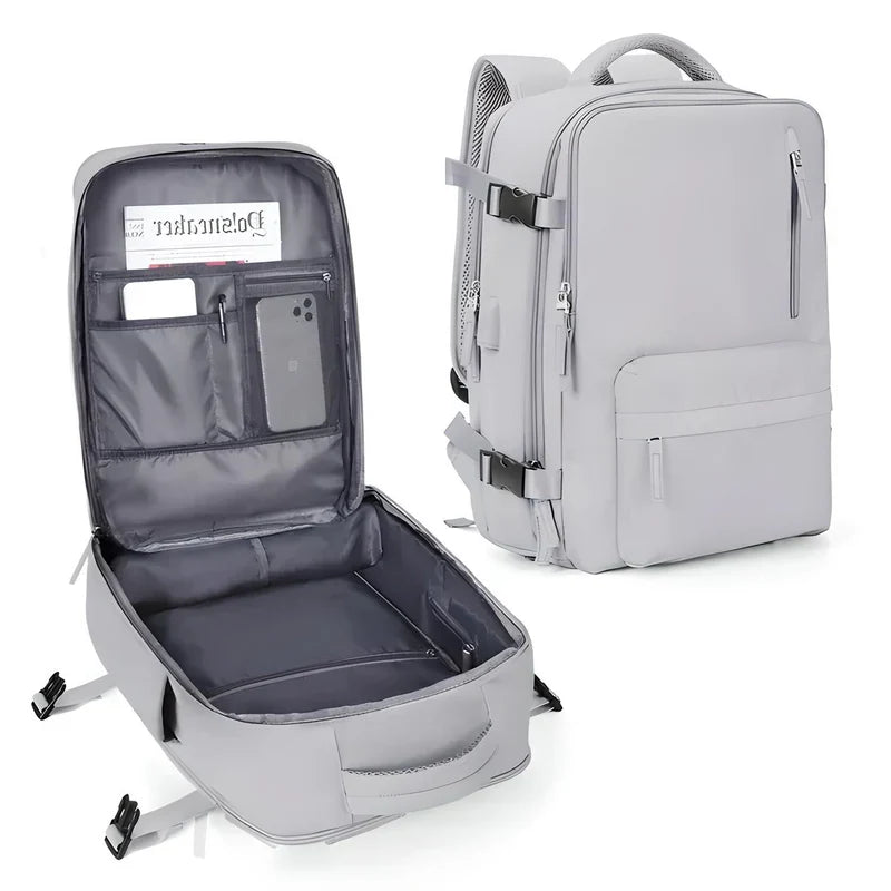 Versatile Travel Backpack with Expandable Flat Packing Design