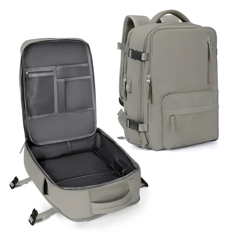 Versatile Travel Backpack with Expandable Flat Packing Design
