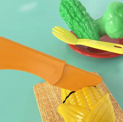 Interactive Child's Kitchen Play Set with Running Faucet and Storage