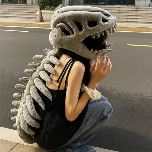 Cozy T-Rex Skeleton Outfit for Kids with Adjustable Fit