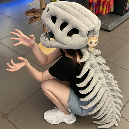 Cozy T-Rex Skeleton Outfit for Kids with Adjustable Fit