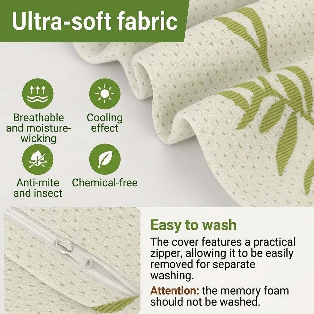 Ergonomic Bamboo Fiber Neck Support Pillow