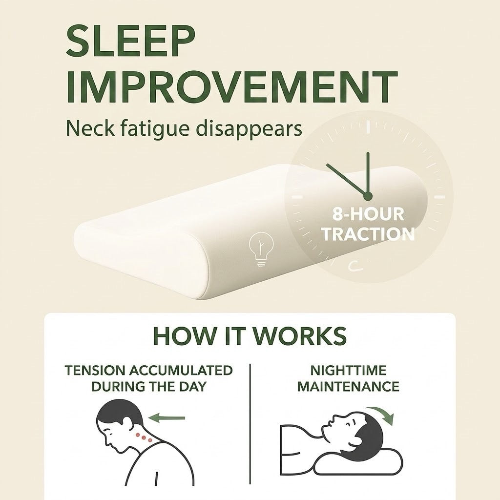 Ergonomic Bamboo Fiber Neck Support Pillow