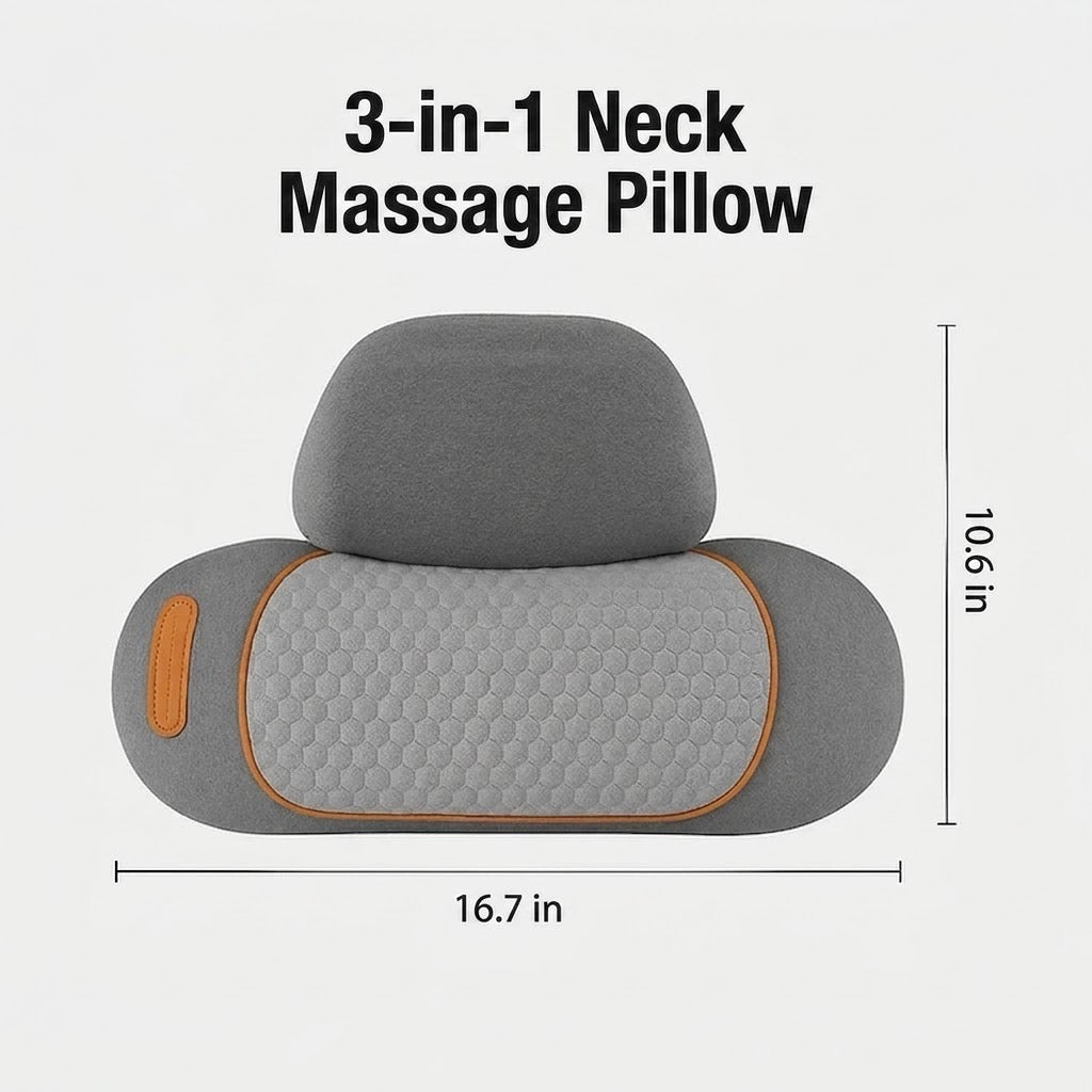 Therapeutic Neck Relief Pillow with Heat and Vibration