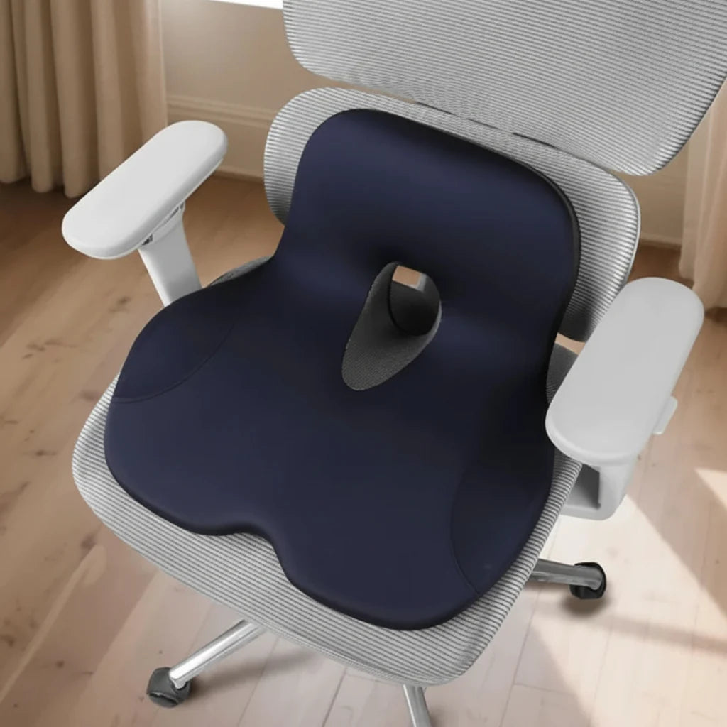Ergonomic Memory Foam Seat & Back Support Cushion Set
