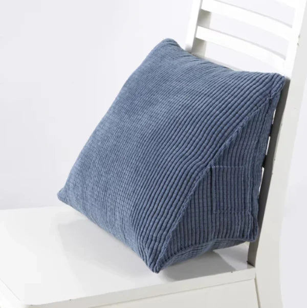 Ergonomic Triangle Support Pillow with Corduroy Cover