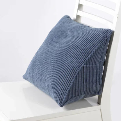 Ergonomic Triangle Support Pillow with Corduroy Cover